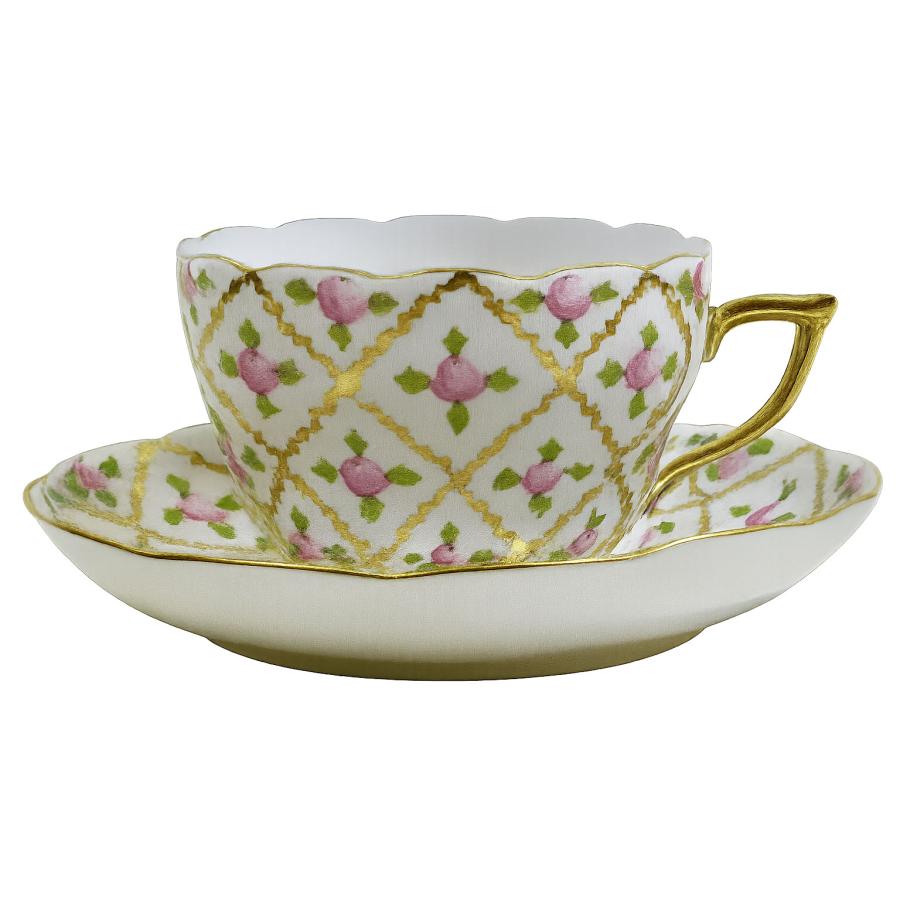 ヘレンド（HEREND） セーブル風金彩小薔薇 ピンク 兼用カップソーサー