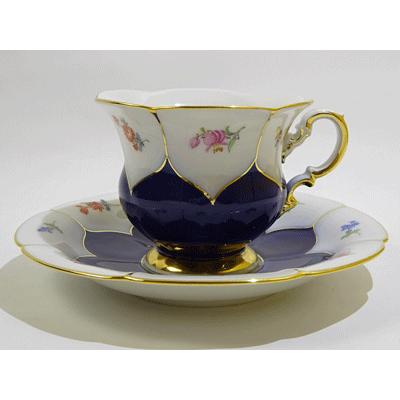 マイセン (アウトレット)マイセン Bフォーム 宮廷小花トリオ(コバルト