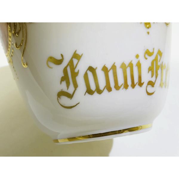 マリーアントワネット風ロココ調名品/肖像画カップソーサー