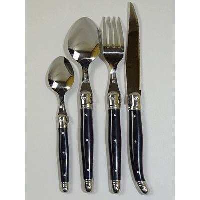 ライヨールラギオールカトラリー24ピースセット （ブラック) 送料無料