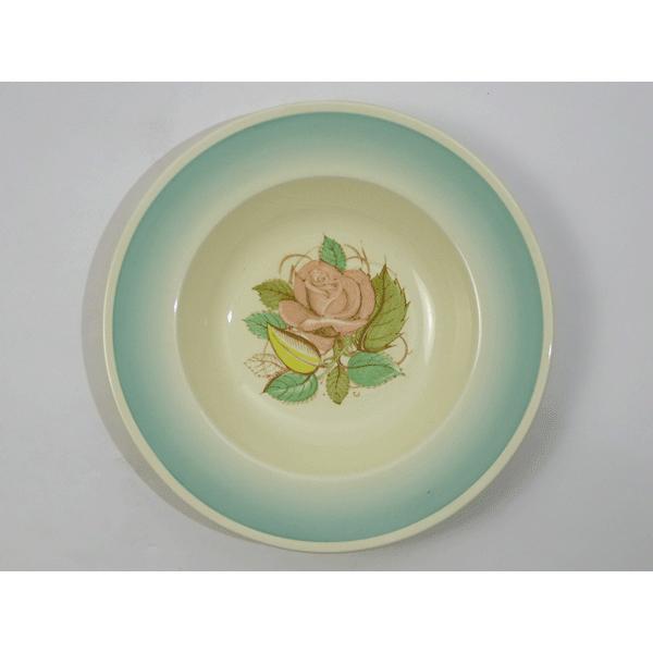 Susie Cooper スージークーパー　パトリシアローズ　グリーン　スープ皿 貫入有り)スージークーパー パトリシアローズ グリーン スープ皿20cm(2