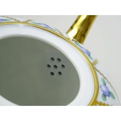 ヘレンド（HEREND） セーブル風金彩小薔薇 ティーポット(ブルー