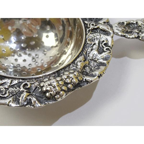 シルバー ティーストレーナー 茶こし 葡萄モチーフ : ピナコテカ