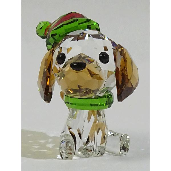 美品　スワロフスキー　フィギュリン　ビーグル SWAROVSKI（スワロフスキー） フィギュリン Holiday Cheers Beagle 4cm