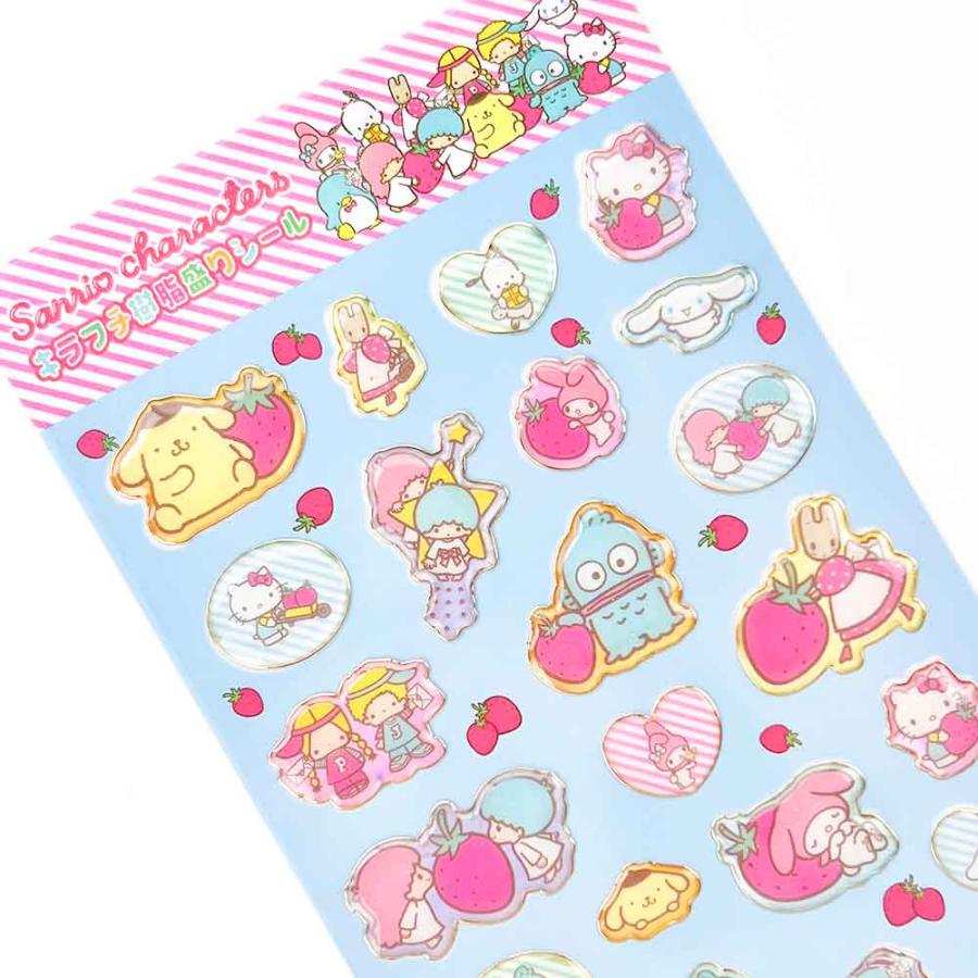 正規品 定価】シール サンリオ ぷっくり キラフチ樹脂もりシール