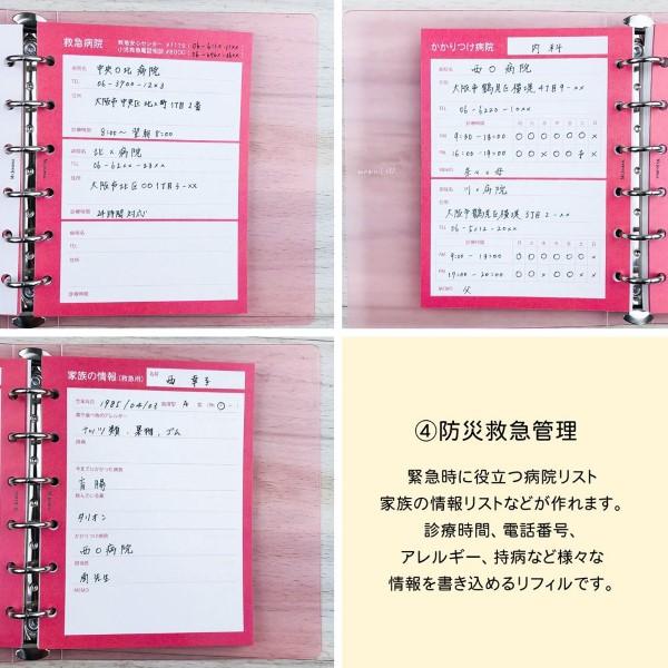 家計簿　リフィル　確認用　ピンク系 システム手帳 ミニ6穴 家計簿 MY JOURNALシステムバインダー・リフィル