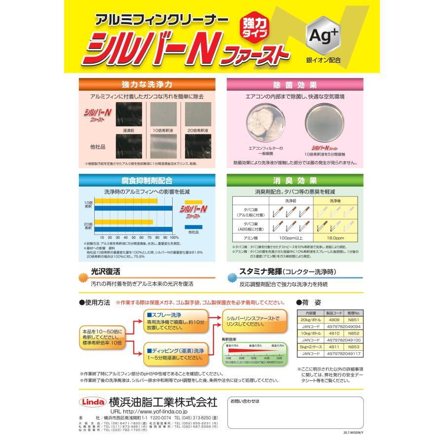 シルバーＮファースト    強力アルミフィン洗浄剤・空気清浄機集塵板洗浄剤 送料無料   20kg    横浜油脂工業    リンダ        　業務用洗剤 |  | 02