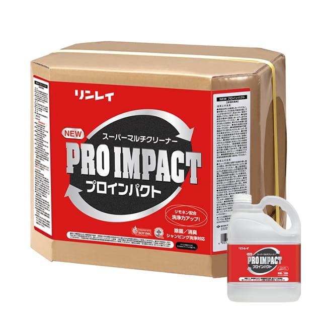 NEWプロインパクト(4L×3本入) 水洗い対応基材の表面洗浄 リンレイ 送料無料 業務用洗剤 エコボトル アルカリ性強力多目的洗剤 速効浸透作用 リモネン配合 |  | 05