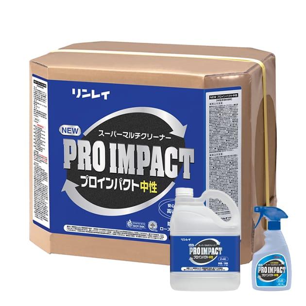 NEWプロインパクト中性(400mlスプレー×12本入) 強力安心多目的中性洗剤 リンレイ 送料無料 業務用洗剤 50倍希釈済スプレーボトル 天然バラエキス使用 |  | 05