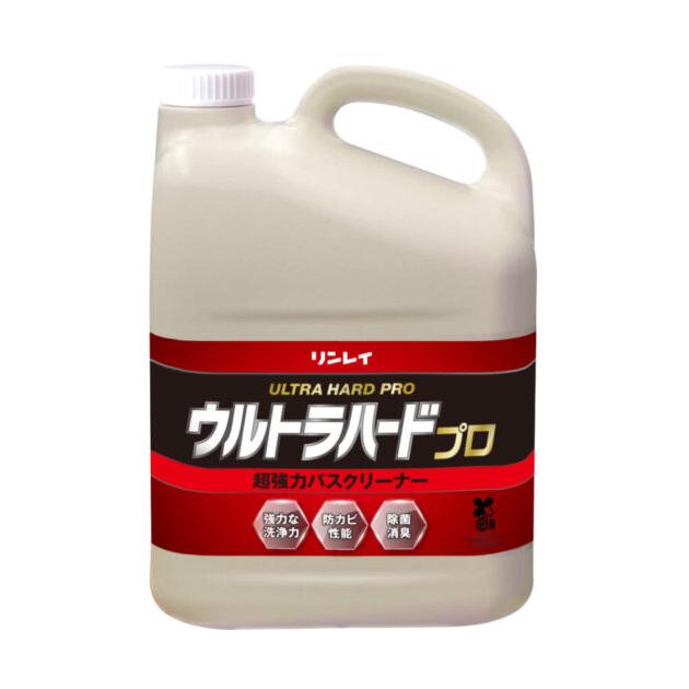 ウルトラハ−ドプロ超強力バスクリーナー(4L×3本入) 浴室用強力洗剤 リンレイ 送料無料 業務用洗剤 頑固な水垢や石鹸カスを抜群の洗浄力で除去 | 