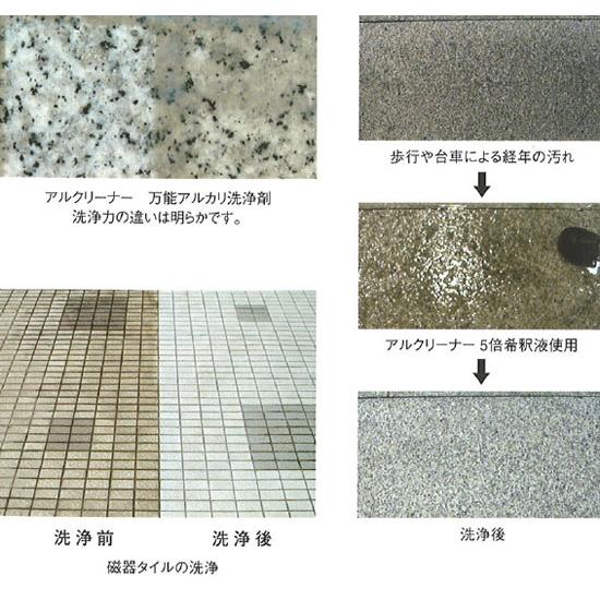 アルクリーナー 10L(※配送時間指定不可) 重汚染用アルカリ洗浄剤 紺商 イシクリーンシリーズ 業務用洗剤 煤煙汚れ、ヒールマーク汚れの除去 |  | 01