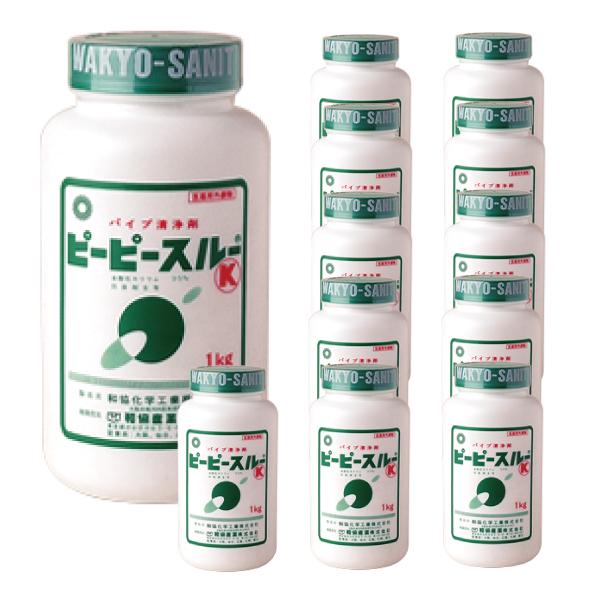 ピーピースルーK   1kg×12 送料無料 　 排水溝・排水管・配管・パイプの汚つまりに   パイプクリーナー 和協産業   業務用洗剤 | 