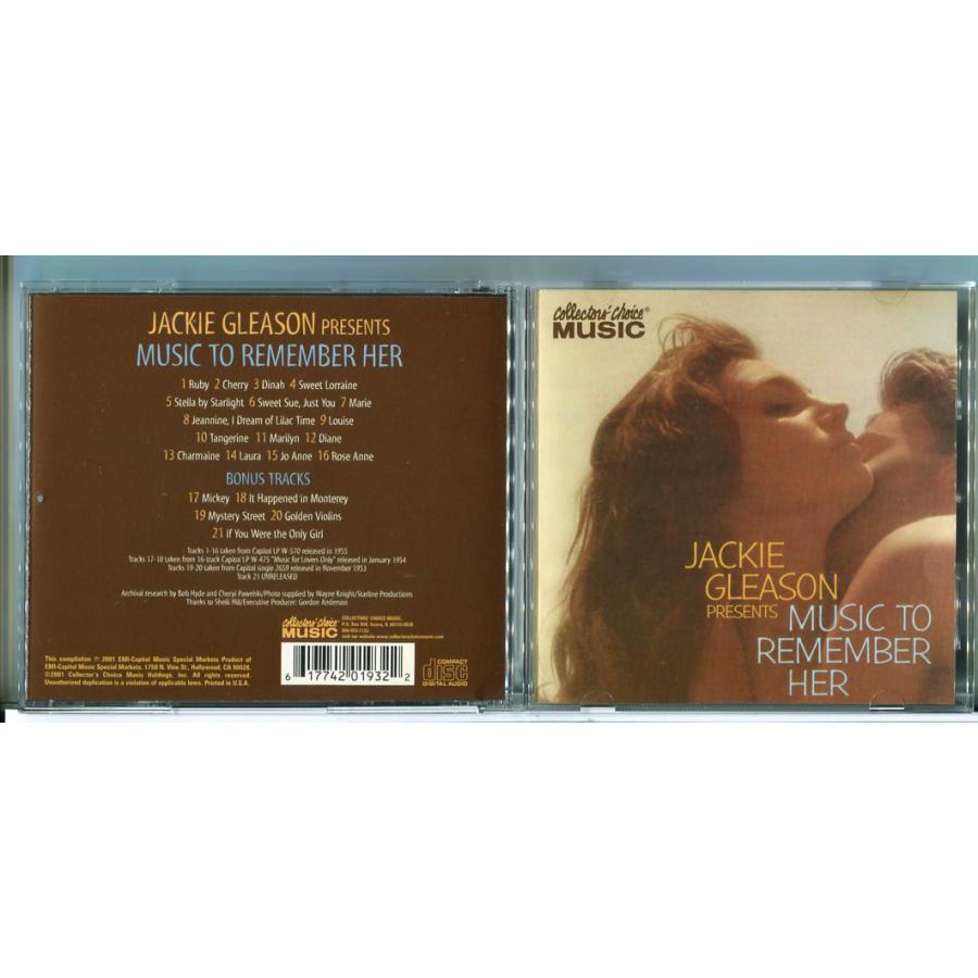 MUSIC TO REMEMBER HER ジャッキー・グリースン/CD 中古 セル版/e1645 | ブランド登録なし