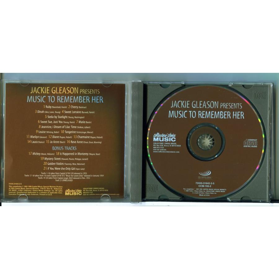 MUSIC TO REMEMBER HER ジャッキー・グリースン/CD 中古 セル版/e1645 | ブランド登録なし | 01