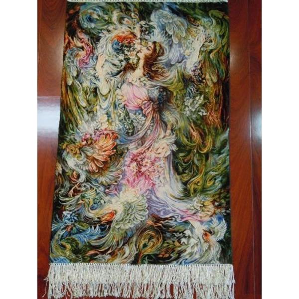 ペルシャ絨毯 ウール＆シルク【タブリーズ産】『ピクチャー』WS-97 🏂