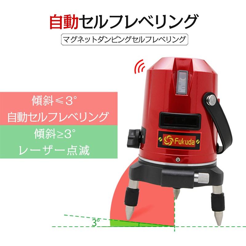 FUKUDA 5ライン レーザー墨出し器+受光器+エレベーター三脚 FUKUDA 5ライン レーザー墨出し器+受光器+エレベーター三脚