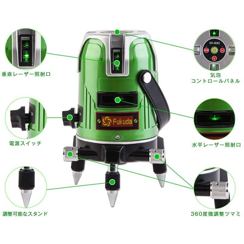 FUKUDA 5ライン グリーンレーザー墨出し器+受光器セット EK-468G J 4垂直・1水平 フクダ レーザー墨出し器 水平器 フルライン測定器 : ek468g-sf01 : SOZOKI - 通販 - Yahoo!ショッピング FUKUDA 5ライン グリーンレーザー墨出し器+受光器セット EK-468G J 4垂直・1水平 フクダ レーザー墨出し器 水平器 フルライン測定器 : ek468g-sf01 : SOZOKI - 通販 - Yahoo!ショッピング