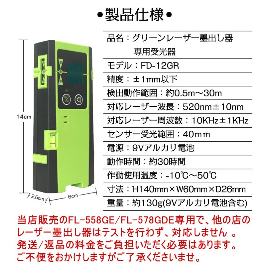 FUKUDA フクダ グリーンレーザー墨出し器用受光器 FD-12G 当店
