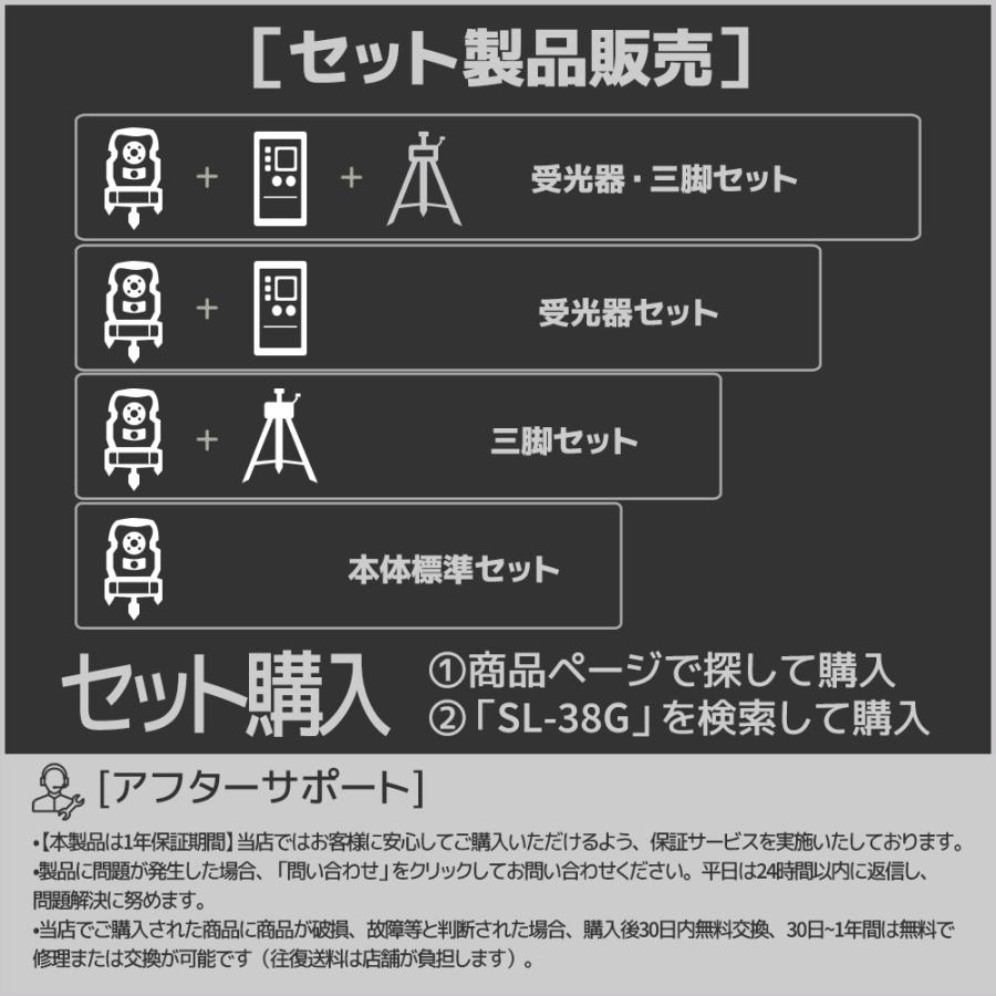SOZOKI フルライン グリーンレーザー墨出し器+受光器セット SL-38G