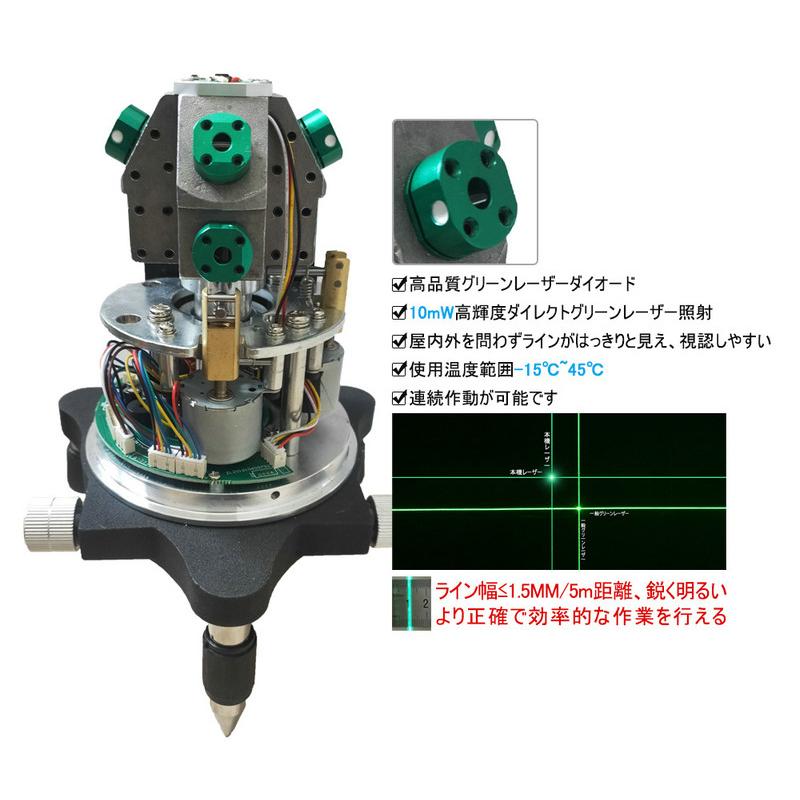 SOZOKI 5ライン電子整準グリーンレーザー墨出し器【受光器セット】SL