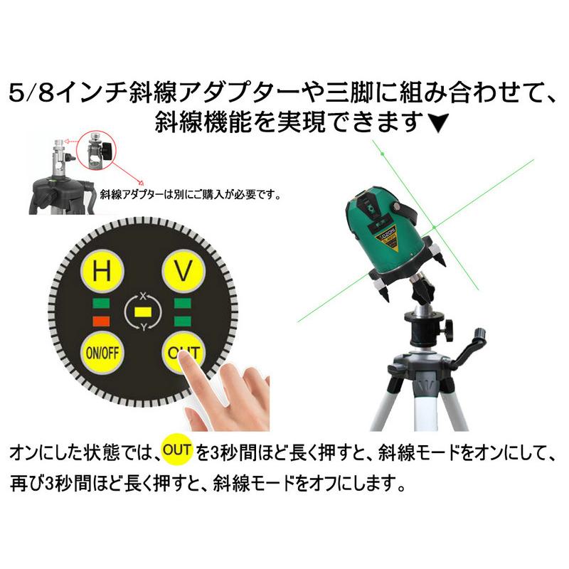 SOZOKI 5ライン電子整準グリーンレーザー墨出し器【三脚セット】SL