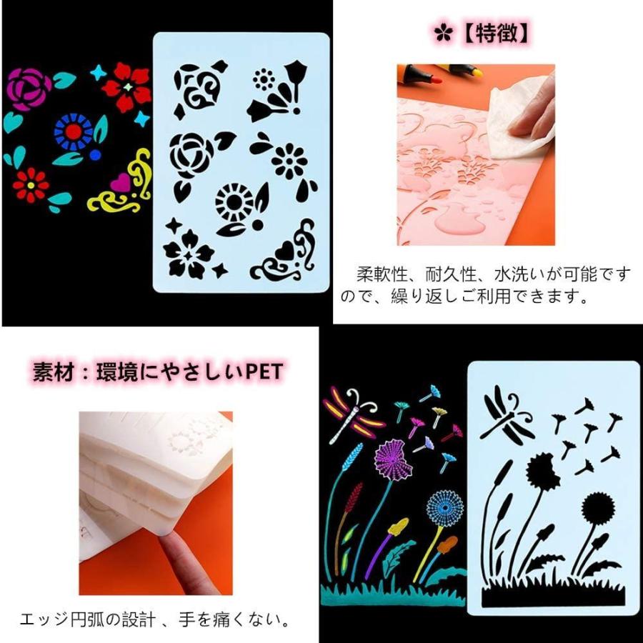 ステンシルシート 描画テンプレート ステンシル 手帳 ステンシルプレート アルファベット花柄模様 定規 数字描画ツール Diy 製図用 12 Pink Store 通販 Yahoo ショッピング