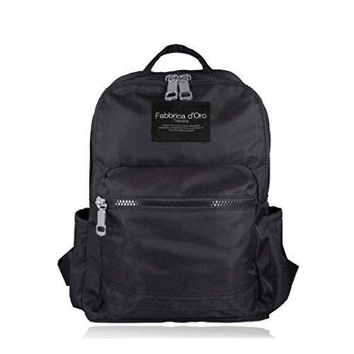 Fabbrica D Oro リュック レディース 小さめ ナイロン 黒 軽量 大人 軽い おしゃれ ブランド 布 かわいい 背面 人気 T 有名人芸能人