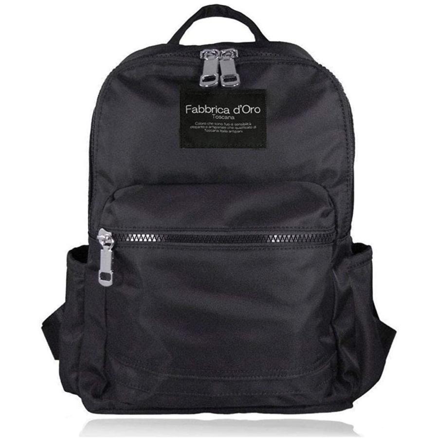 Fabbrica D Oro リュック レディース 小さめ ナイロン 黒 軽量 大人 軽い おしゃれ ブランド 布 かわいい 背面 人気 T 有名人芸能人