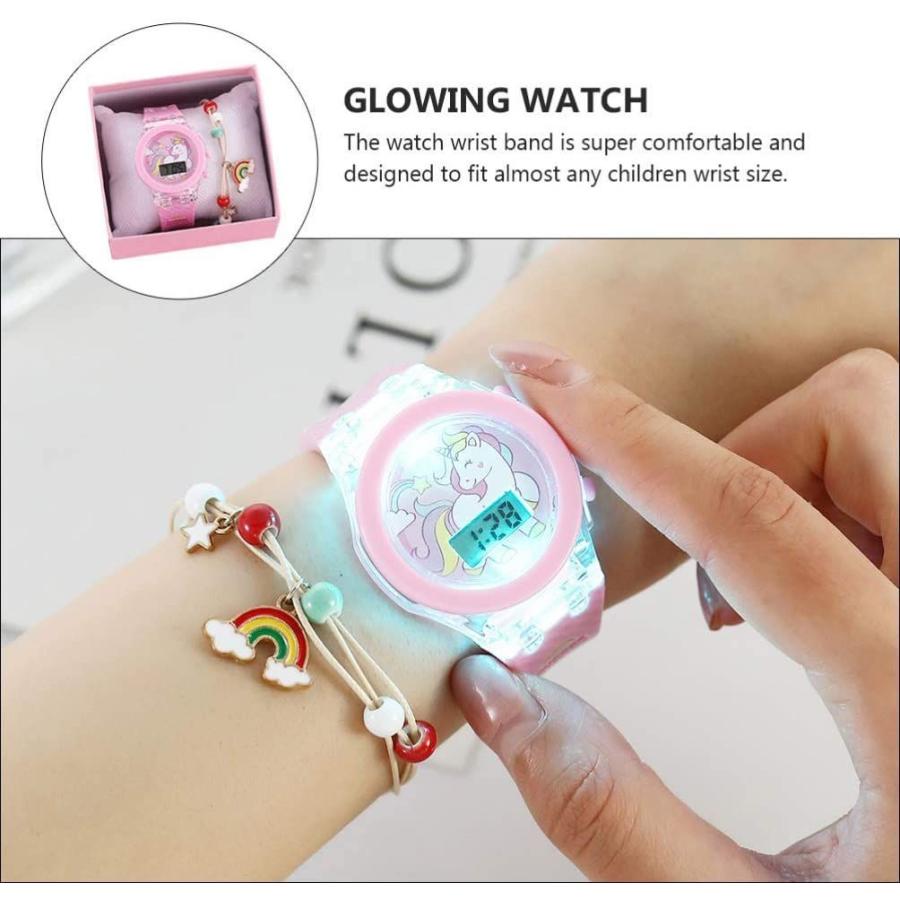 POPETPOP キッド腕時計ユニコーンデジタル腕時計愛らしい発光腕時計子供ガールキッドピンク（ギフトボックスなし）  :20210805084447-01232:pink-store - 通販 - Yahoo!ショッピング