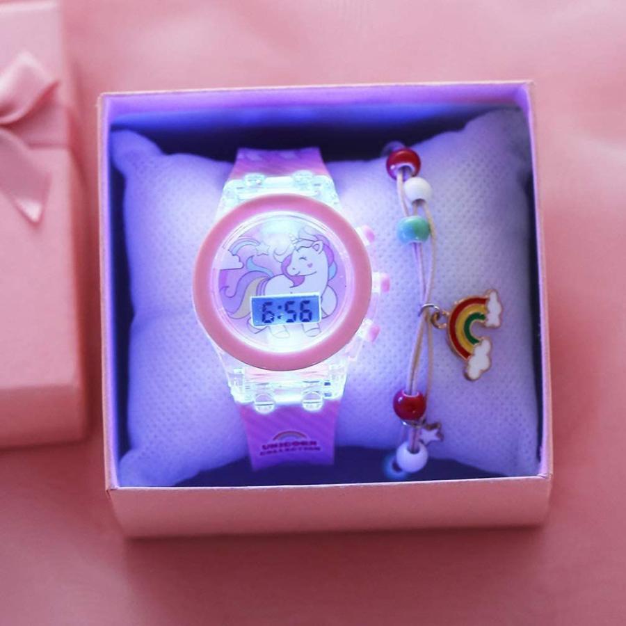 POPETPOP キッド腕時計ユニコーンデジタル腕時計愛らしい発光腕時計子供ガールキッドピンク（ギフトボックスなし）  :20210805084447-01232:pink-store - 通販 - Yahoo!ショッピング