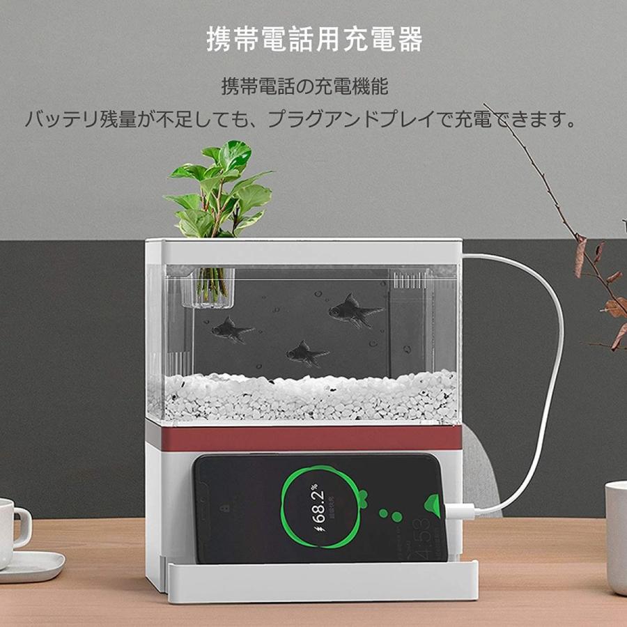 史上最も激安 Yjhome ミニ金魚鉢 卓上ミニ水族館 水槽セット 熱帯魚 魚飼育 卓上飾リ 魚飼育セット 省エネ 静音 充電可能 長寿命 プラスチック製 Shipsctc Org