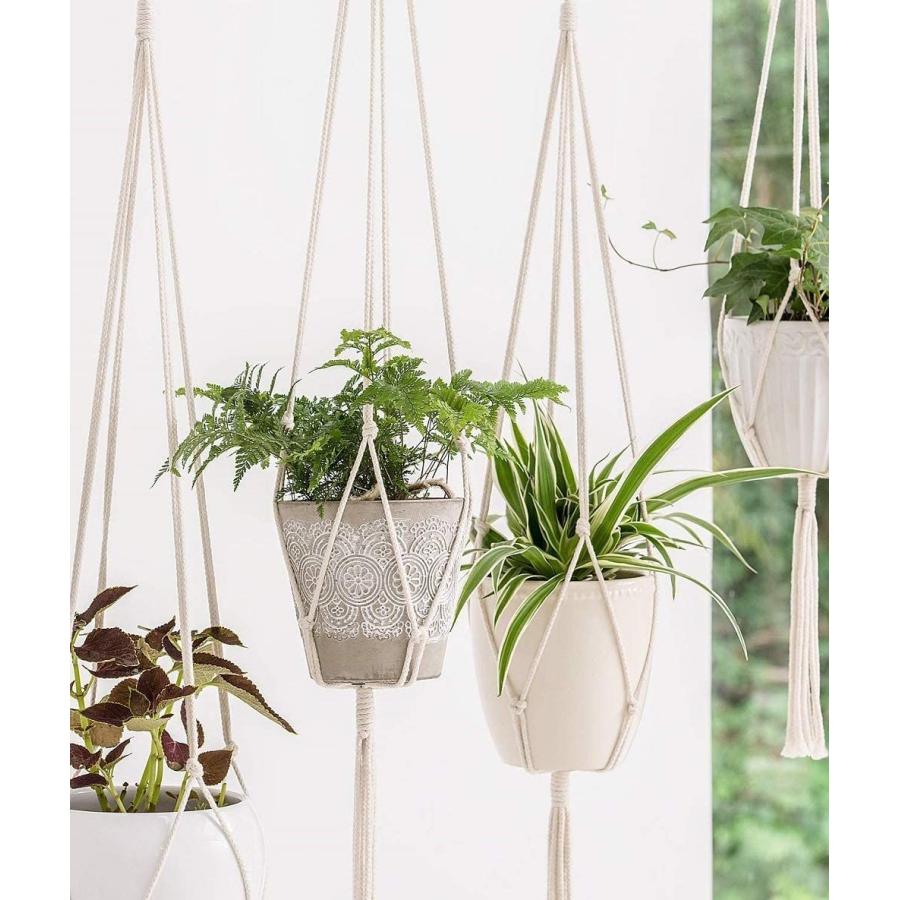 602円 21年レディースファッション福袋 綿縄 植木鉢 屋内屋外植物 ハンガーマクラメ プラントハンガー 観葉植物 多肉 花卉 吊り下げ ロープ ハンギングプランター 3種セット