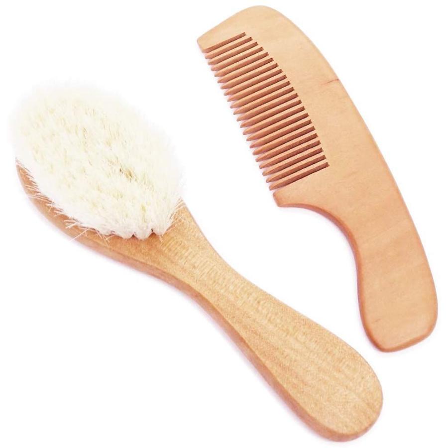 最大の割引 Ing Style ベビー ブラシ コーム 2点セット 新生児 乳児 赤ちゃん 天然素材 山羊毛 Materialworldblog Com