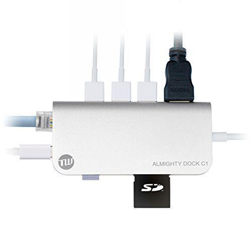 TUNEWEAR ALMIGHTY DOCK 【送料込】 C1 マルチUSB-Cハブ 交換無料 Ethernet TUN-OT HDMI シルバー PD対応 4K