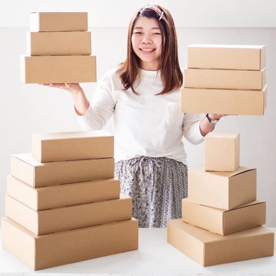 ヘッズ 日本製 箱 クラフト スマートボックス 無地 107×117×114mm 10枚 HEADS MSM-GB15|pink-store|03