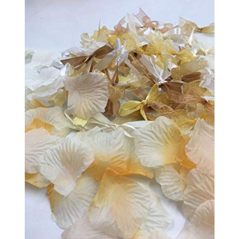 美しい花嫁 計 1000枚 リボンシャワー 豪華 フラワーシャワー ハートシャワー ゴールドシャワー サテン パーティー 花びら 結婚式