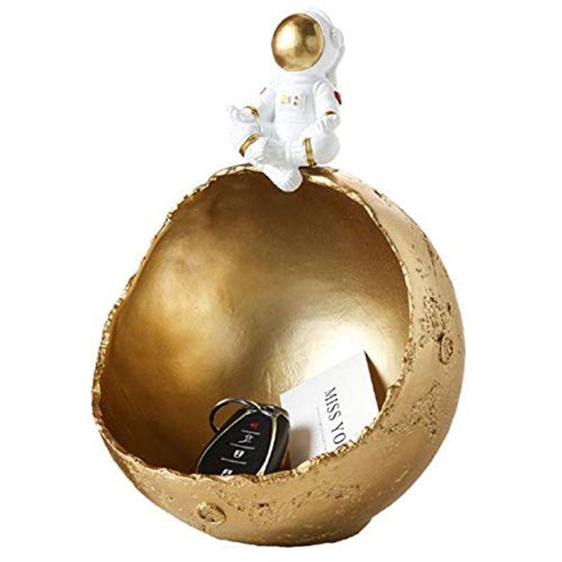 NABESHI 玄関 収納 小物入れ 世界的に有名な 鍵置き 贈与 鍵入れ 宇宙飛行士 インテリア おしゃれ 置き物 ゴールド かわいい オブジェ