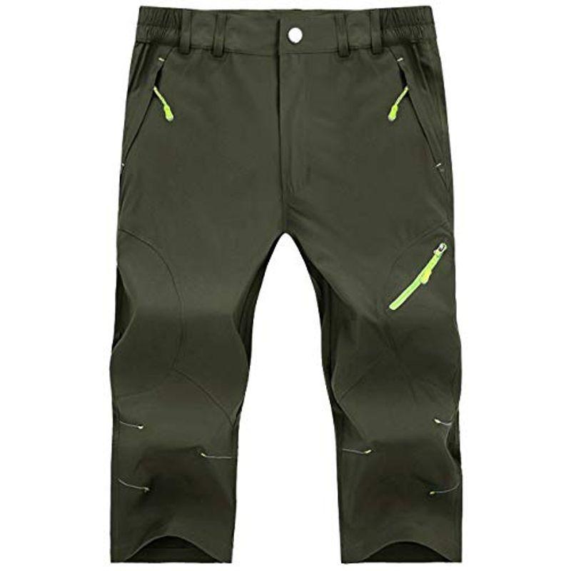即納 Kefitevd サイクルパンツ ハーフ フィッシングパンツ 釣り ズボン メンズ 撥水パンツ トレッキング カーゴパンツ 7分丈 Od 緑 Materialworldblog Com