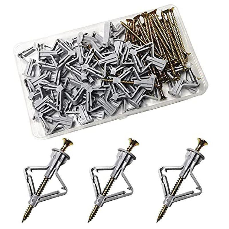 石膏ボード用壁プラグ Ctricalver石膏ボード用壁プラグ 拡張チューブ プラスチック アンカー グレー バタフライ タイプ重石膏ボード Pink Store 通販 Yahoo ショッピング