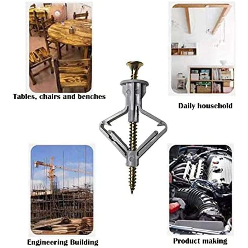 石膏ボード用壁プラグ Ctricalver石膏ボード用壁プラグ 拡張チューブ プラスチック アンカー グレー バタフライ タイプ重石膏ボード Pink Store 通販 Yahoo ショッピング