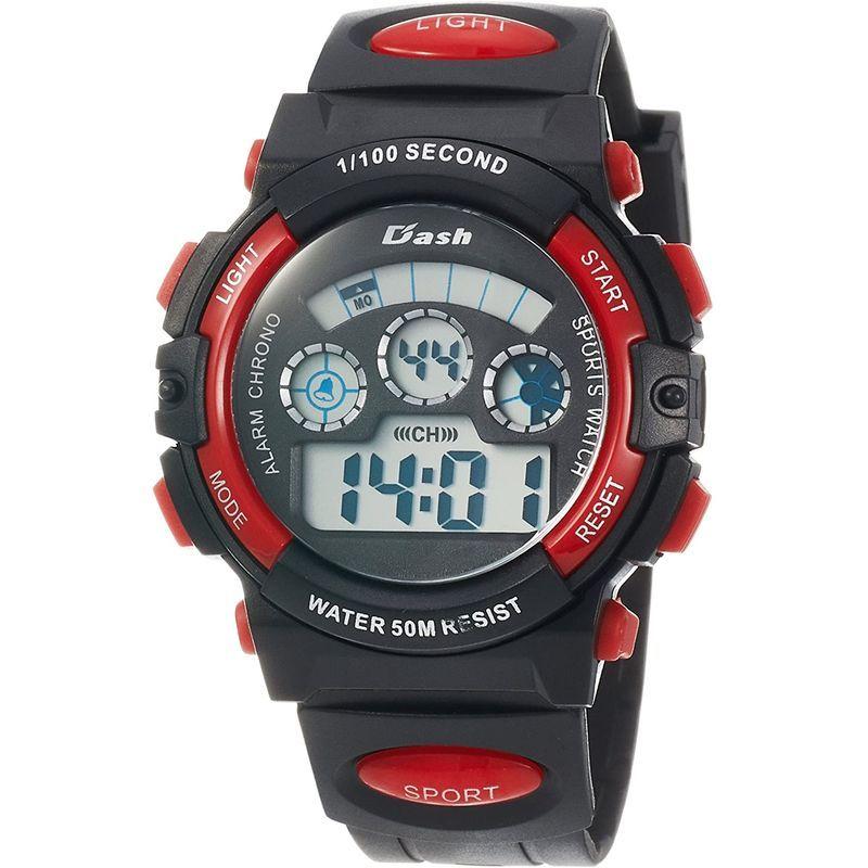お洒落 アリアス 腕時計 デジタル Dash 防水 多機能 バックライト付き ウレタンベルト Adww 06 メンズ ブラック Honeymoon Style
