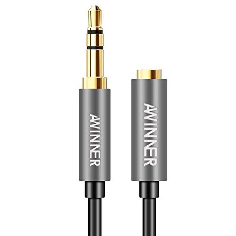 Awinner 3.5mm ステレオオーディオ延長ケーブル 卓出 5M オス-メス ヘッドホン延長コード
