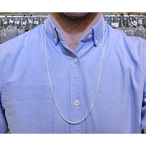 ITProLux ? ソリッド925イタリア2.5mmロープダイヤモンドカット編組リンク ? スターリングシルバーツイストネックレスチェーン 16イン ITProLux ソリッド925イタリア2 5mmロープダイヤモンドカット編組リンク スターリングシルバーツイストネックレスチェーン Next Level Jewelry