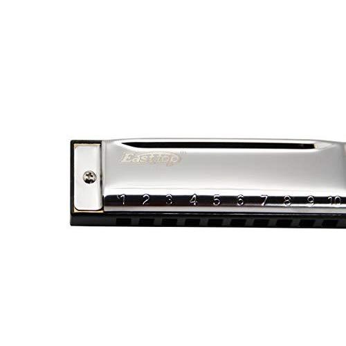 East top Harmonica for Beginners Key of C, 10 Holes 20 Tones, Stainless Ste｜pinkcarat｜05