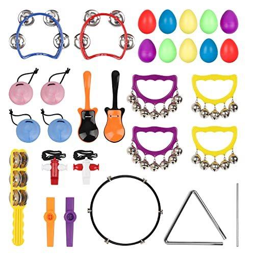 MUSCELL Musical Instruments for Toddlers 1-3，Durable ABS Plastic