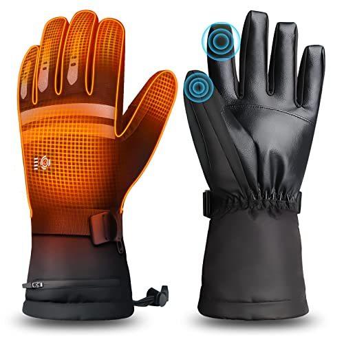 Electric Heated Gloves for Women Men， EEIEER Hand Warmers with Rechargeable