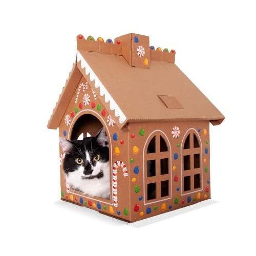 Gingerloaf House with Scratcher Christmas Gingerbread Holiday Playhouse f