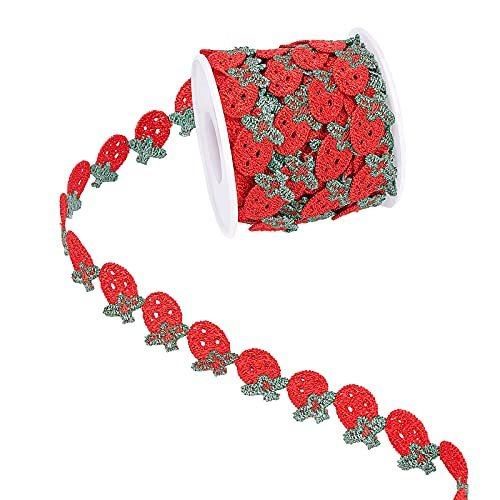 arricraft Strawberry Decorating Lace Trim Ribbons, 7.5 Yard ×5  Fruit Sty