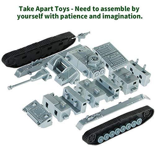 WW2 Army Tank and Army Men Toys Playset,6 Take Apart Military Vehicles with｜pinkcarat｜04