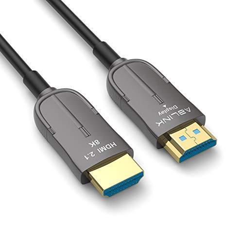 Certified 8K HDMI 2.1 Cable 50ft, Ablink Fiber Optic HDMI Cable, with 48Gbp